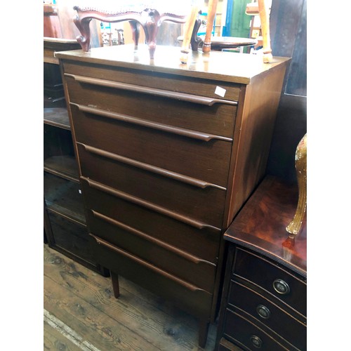 361 - Vintage utility chest of 5 drawers with bentwood handles