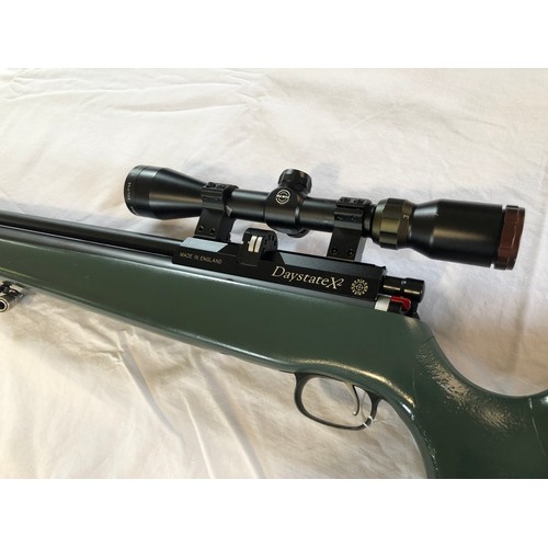 176 - Daystate x2 .177 C02 air rifle with Hawke Eclipse scope, 3.9x40, 10 shot magazine and C02 filler