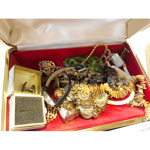 187 - Box of costume jewellery