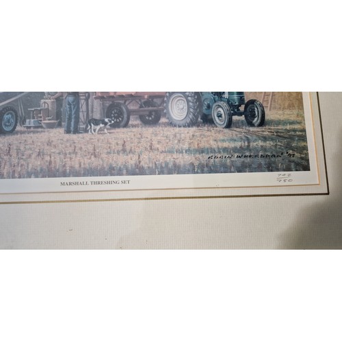 23 - Five signed limited prints by Robin Wheeldon of various vintage agricultural scenes