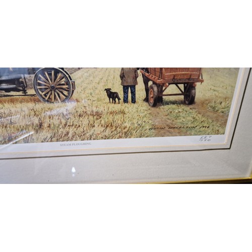 23 - Five signed limited prints by Robin Wheeldon of various vintage agricultural scenes