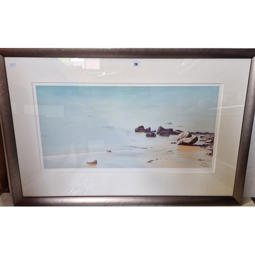 28 - Ceri Davies - signed limited edition print Porthlysgi Bay No.4, signed in pencil on the mount, c. 76... 