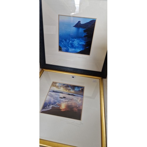 30 - Two signed limited edition prints of coastal scenes, signed on the mount