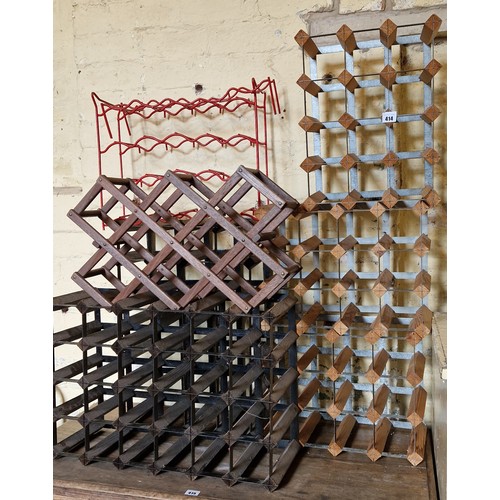 414 - Various wine racks