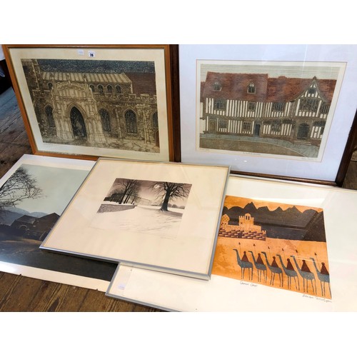 20 - Collection of five limited edition prints signed in pencil on the mounts - Valerie Thornton Boxted a... 