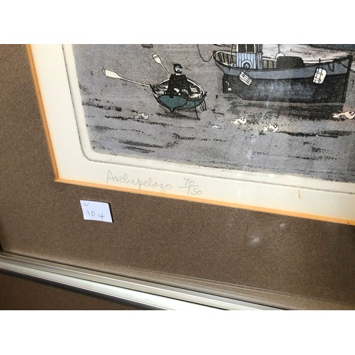 32 - Graham Clarke, three limited edition prints, Archipelago; Thomas Hardy's Cottage and Mullion Cove pu... 