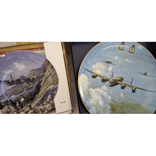 56 - Collection of 11 Bradford Exchange and Coalport WWII aviation collectors plates