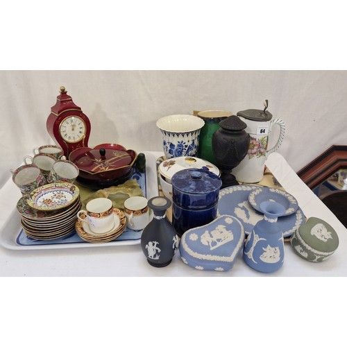 64 - Various Jasperware, Royal Worcester Evesham casserole etc