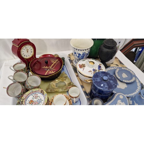 64 - Various Jasperware, Royal Worcester Evesham casserole etc