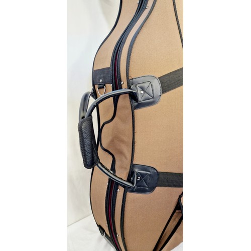 140 - 44C100 Full size cello with bow, rosin and electric tuner in a Gear4Music travel case