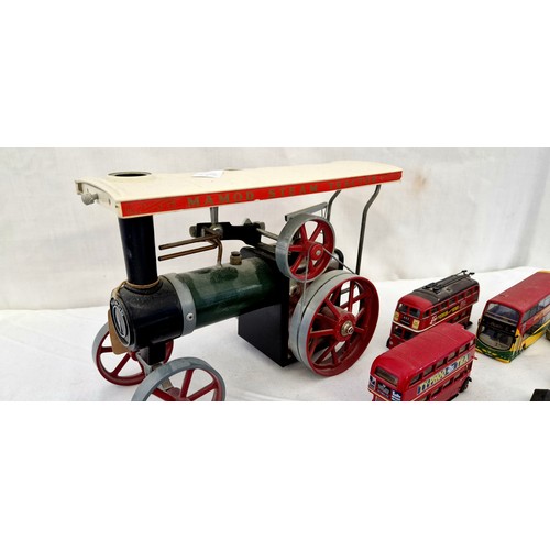 247 - Mamod model steam tractor and various loose playworn toy vehicles