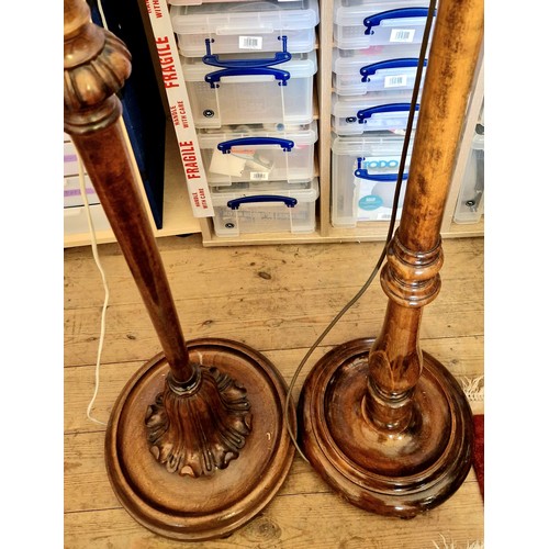 265 - Two mahogany standard lamps