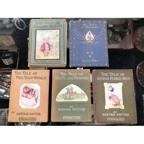 9 - Two boxes of children's vintage books incl. Beatrix Potter, Teddy Tales etc