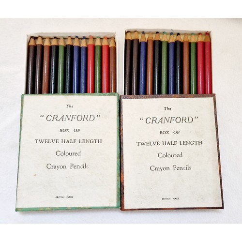 84 - Qty of artists and drawing materials incl. boxed Cranford crayons