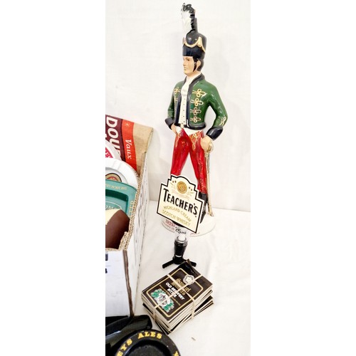 88 - Qty of breweriana incl. Irish Mist bar figure, ash trays etc