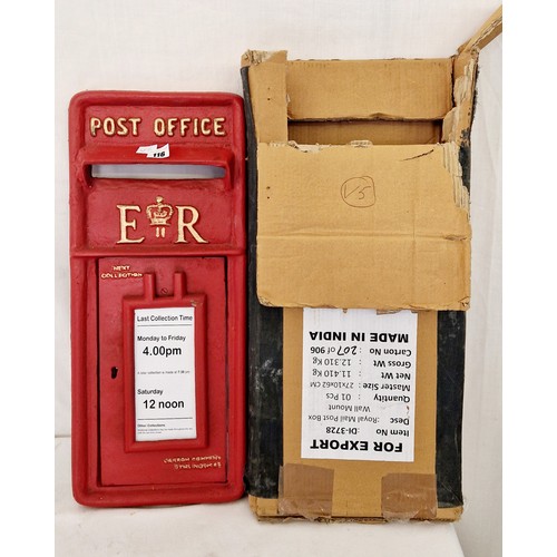 116 - ER cast postbox plate