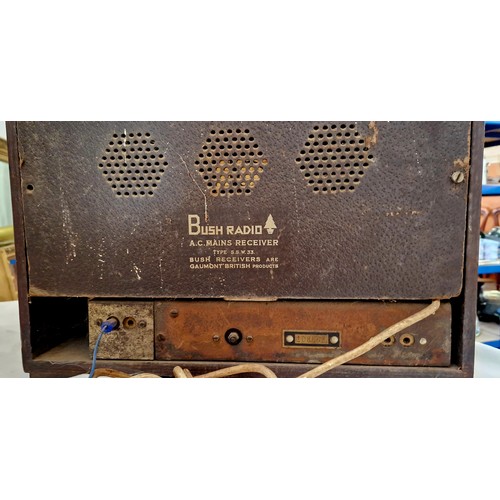 115 - Bush vintage wooden cased radio