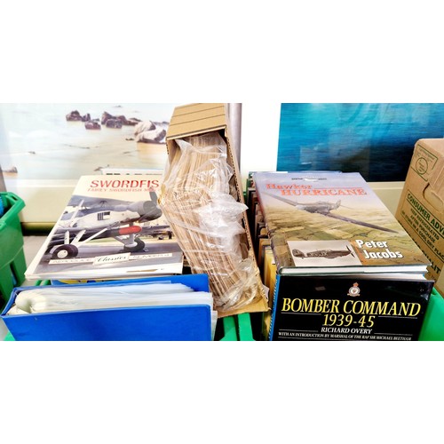20 - Two crates of volumes on aviation plus The Aeroplane Spotter magazine
