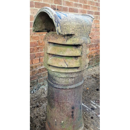 391 - Terracotta chimney pot with some damage