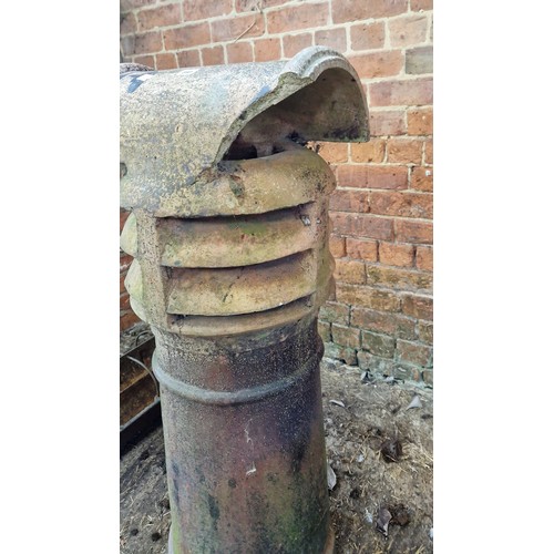 391 - Terracotta chimney pot with some damage