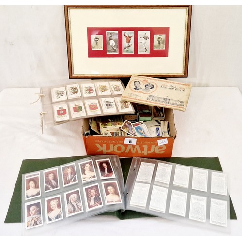 5 - Qty of cigarette and tea cards incl. an album of Wills, Our King and Queen, Players, Brooke Bond etc