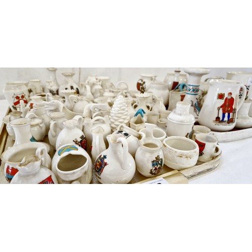 46 - A large collection of crested ware predominantly Goss