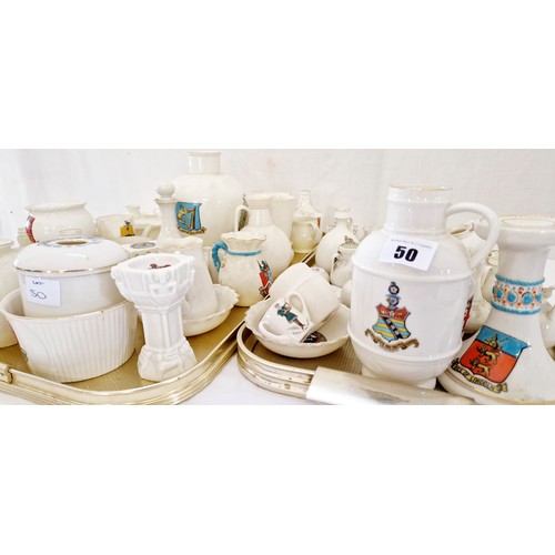 50 - Collection of crested ware predominantly Goss