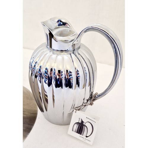 90 - Georg Jensen Bernadotte jug and stainless-steel fruit bowl