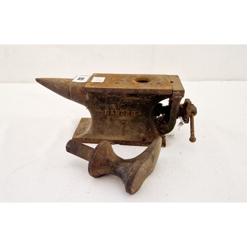 93 - Harper 4006 vintage miniature anvil and last