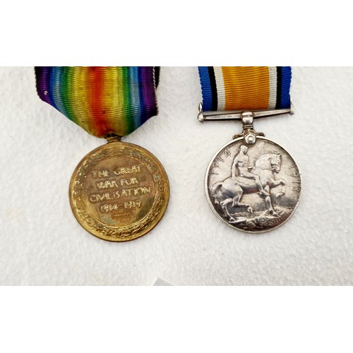 156 - Two GB WWI medals, War Medal awarded to Pte. GE Parry 2064 R.A.M.C. and Victory Medal awarded to Pte... 