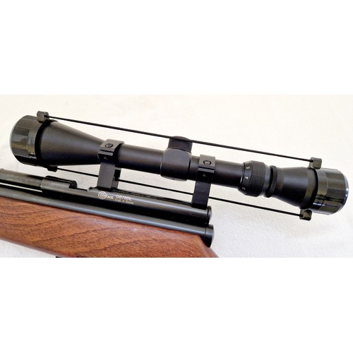 165 - SMK QB78 CO2 bolt action air rifle with 3-9 x40 scope with end caps