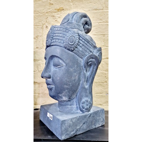 363 - Modern synthetic Hindu garden bust