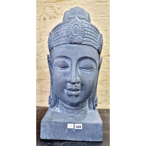 363 - Modern synthetic Hindu garden bust