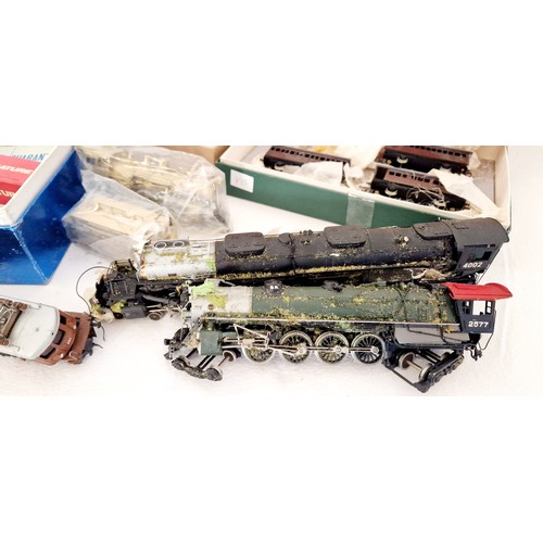 249 - Qty of Japanese, Playcraft and other vintage HO gauge model railway incl. 2 brass Tenshodo locomotiv... 