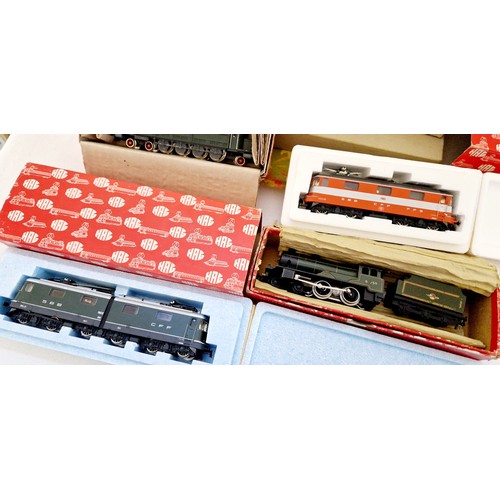 251 - Various OO gauge model railway incl. Hag boxed diesel locomotive, Swiss express diesel engine, vario... 