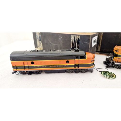 259 - 2 boxed vintage Tenshodo HO gauge diesel locomotives