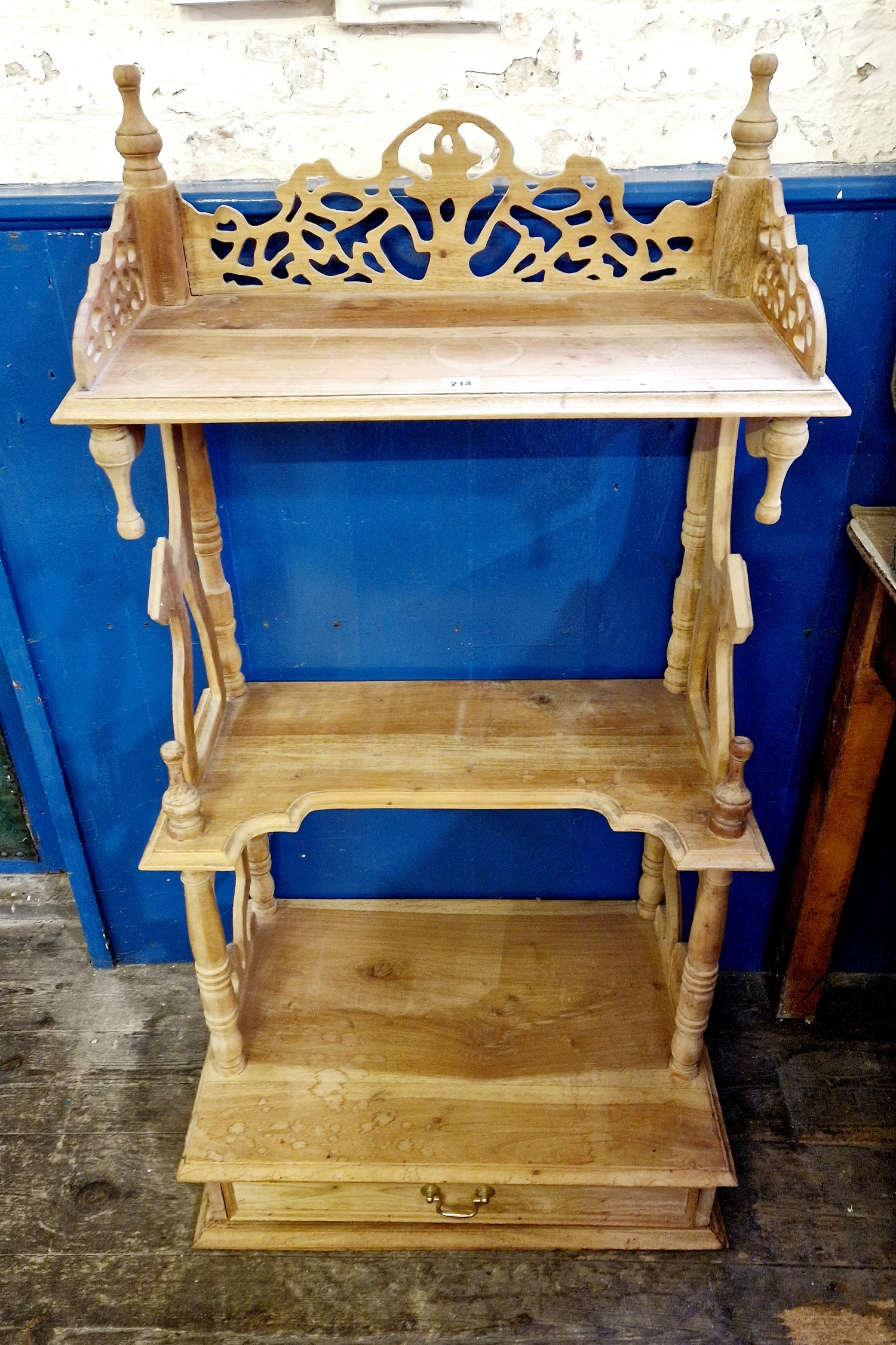 pine-3-tier-wot-not-with-pierced-side-supports-and-gallery-and-drawer