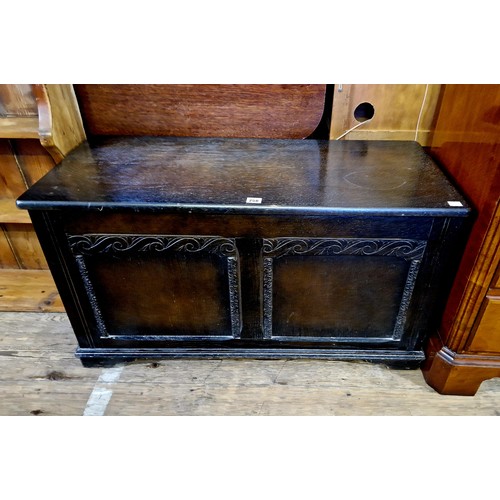 258 - Mid century oak coffer