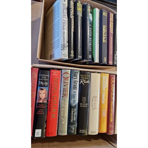 6 - 4 boxes of hardback books; biographies