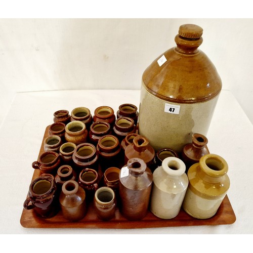 47 - Collection of stoneware jars and bottles