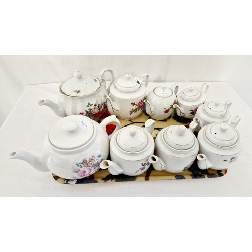 61 - Collection of 9 various teapots