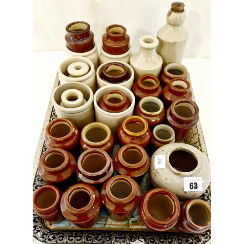 63 - Collection of stoneware jars and bottles