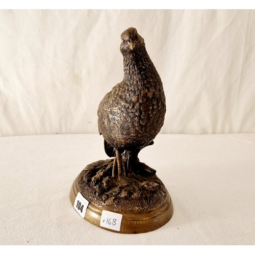 104 - Bronze of a Grouse signed Mêne to the base