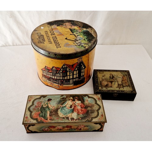 105 - 3 vintage tins incl. Riley's toffee