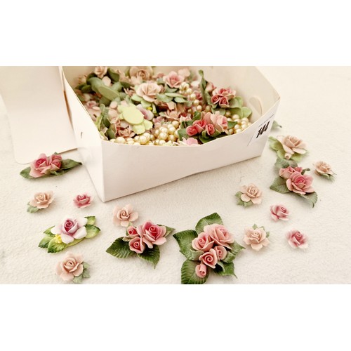 144 - Qty of ceramic rose confetti and table decorations