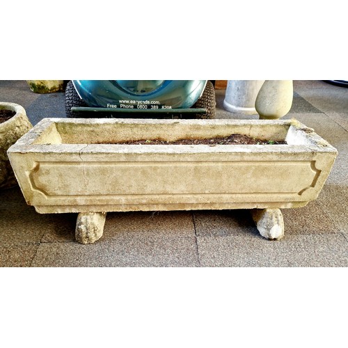 314 - Simulated stone rectangular planter to 2 feet