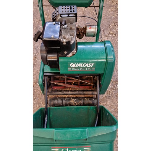 23 - Qualcast classic petrol 35S cylinder mower