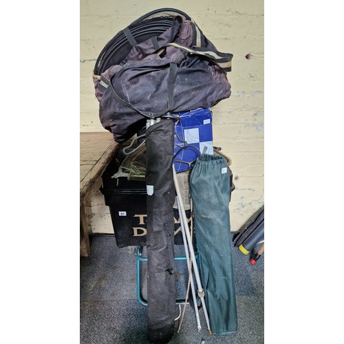 94 - Quantity of coarse fishing equipment including Kriel landing and keep nets