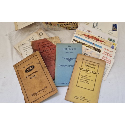 120 - Qty of vintage motoring ephemera, first day covers etc