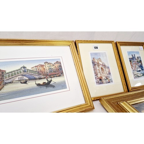 130 - Six modern prints of European cityscapes and seascapes